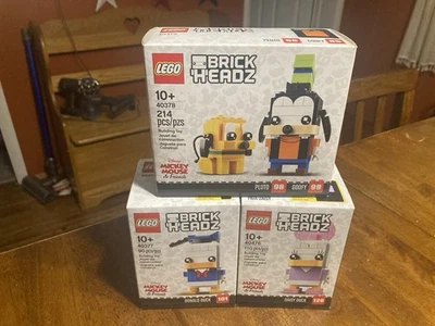 LEGO BRICKHEADZ DISNEY  GOOFY PLUTO 40378 Donald 40377 Daisy 40476 Brand New - Image 1 of 2