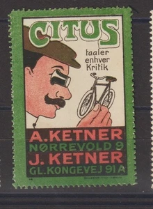 Timbro poster danese bicicletta - Foto 1 di 1
