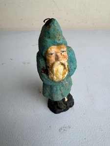 Antik 19. Jahrhundert BELSNICKEL SANTA Germany Pappmaché Komposition blaues Gewand - Bild 1 von 11