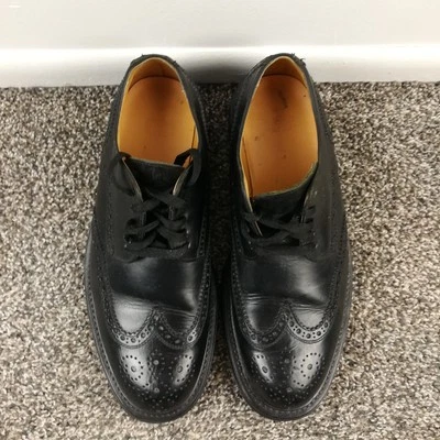 Coach Noah Mens Wingtip Oxford Leather Shoes Black Size 10.5 D Italy Made - Image 1 of 4
