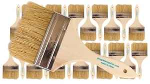 - Chip Paint Brushes - 24 Ea 4 Inch Chip Paint Brush Light Brown - Picture 1 of 7