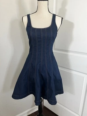 Nuevo con etiquetas Vestido Kate Spade X Target Denim Calce Y Acampanado Talla 2 Foto 1 de 4