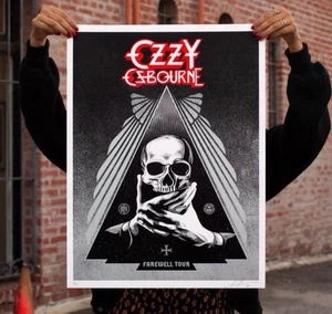 -Confirmed Order- Obey "Ozzy Farewell Tour" Silver Printer/Poster #'d/450 - Picture 1 of 2