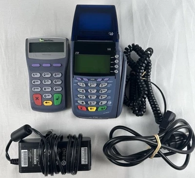 Verifone Omni 3730 VX510 Terminal + PINpad 1000SE Bundle w/ Cords & Power TESTED - Image 1 of 4