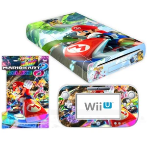Mario Super Wrap Skin Decals Vinyl Sticker for Nintendo Wii U Console Controller - Picture 1 of 2