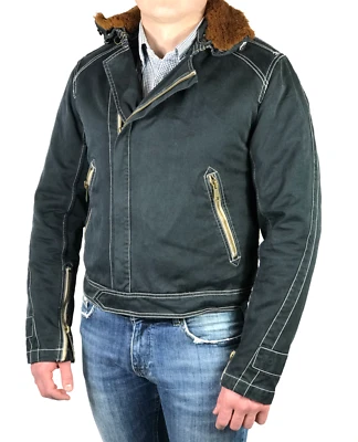 BURBERRY BRIT Hombre Algodón Piel Cuello Cremallera Chaqueta | Talla M (se ajusta a S-M) Foto 1 de 4