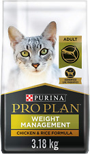 Pro Plan Dry Cat Food, Weight Management, Chicken & Rice 3.18Kg