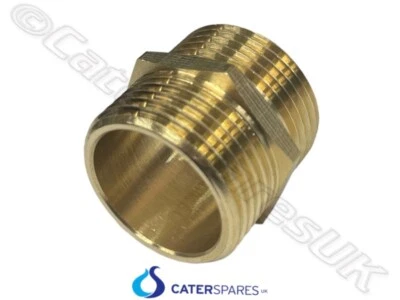 CATERSPARESUK 3/4 Zoll x 3/4 Zoll SCHWERLAST MESSING VERBINDUNG GEWINDENIPPEL WASCHMASCHINE SCHLAUCHVERBINDUNG