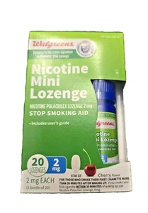 WALGREENS- Nicotine Mini Lozenges- 2mg 20 Count Mint Flavor - Picture 1 of 1