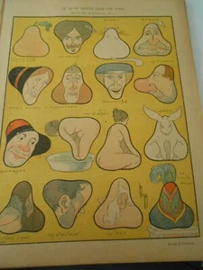 1898 Original Print Humour Ce qu'on trouve dans une poire - Picture 1 of 1