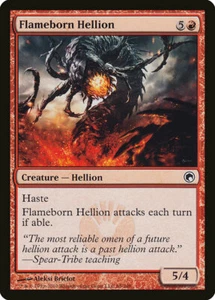 1x FOIL Flameborn Hellion SOM #089 MTG Magic Inglese NM/Unplay carta C comune - Foto 1 di 1