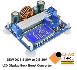 35W DC 5.5-30V to 0.5-30V Digital LCD Display Step Up Down Buck Boost Converter - Imagen 1 de 8