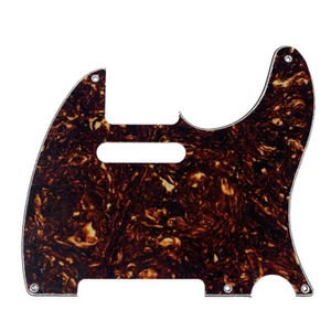 Vintage Tele 5 Hole Guitar Pickguard Dark Tortoise for Telecaster Guitar - Picture 1 of 3