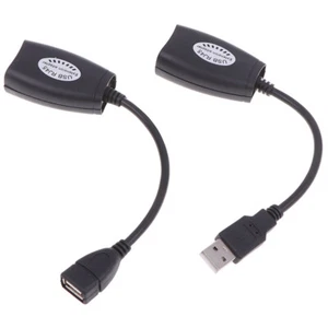 USB UTP Extender Adapter Over Single RJ45 Ethernet CAT5E 6 Cable Up to 150&7H - Bild 1 von 12