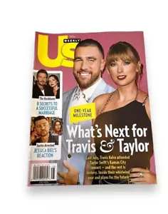 TAYLOR SWIFT & TRAVIS KELCE July 2024 US WEEKLY Magazine THE BECKHAMS / NEW 7/8 - Picture 1 of 8