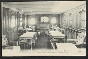 234-BOATS & SHIPS -SPAIN -LE PAQUEBOT "ESPAÑA" Conversation Saloon of the second - Picture 1 of 2