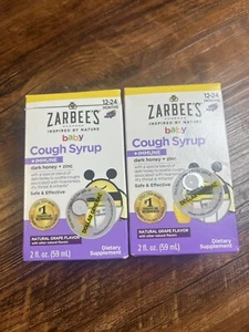 Zarbees Baby Cough Syrup + Immune Agave Natural Grape 2oz. (Exp 2/25) - Picture 1 of 2