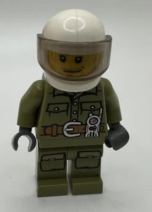 Lego Minifigure Explorer Male Worker Sweat Drop Harness Construction Hat AirTank - Picture 1 of 2