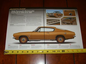 1968 PLYMOUTH BARRACUDA FORMULA S ARTICOLO ORIGINALE 2014 - Foto 1 di 12