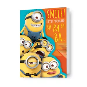 Birthday Card Despicable Me Minions Birthday Card Includes Envelope 9 X 6 Inches - Picture 1 of 7