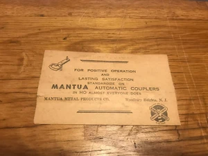 OLD MANTUA METAL PRODUCTS WOODBURY NEW JERSEY NJ COUPLER CARD 1951 TOY RAILROAD - Picture 1 of 4