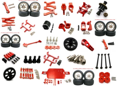 Arm/Hub Carrier /Gear Aluminum parts for Wltoys 1/18 A959 A979 A969 RC Car Red - Image 1 of 4