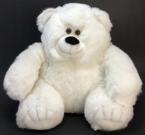 Peluche de peluche blanco American Wego Fiesta Yeti Bear 1988 de colección - Imagen 1 de 12