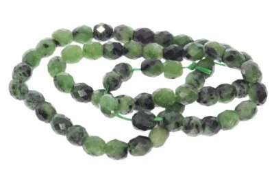 0.39 lfm (62,95 € */ 1 lfm) Rubin Zoisit Edelstein Strang Stern Form Schmuckhers - Bild 1 von 2