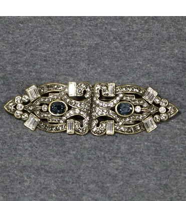 Costume Jewelry Heidi Daus Swarovski crystal Art Deco Brooch Pin  - Image 1 of 4
