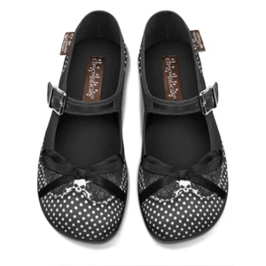 Zapatos planos Hot Chocolaticas Dolores Mary Jane diseño chocolate talla 39 EE. UU. 9 NUEVOS SIN CAJA - Imagen 1 de 15