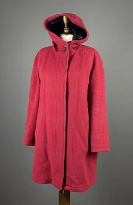 Женщин BURBERRY LONDON красный шерсти с капюшоном пальто куртка размер 40 - Изображение 1 из 4