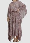 $1500 La Double J Women's Beige Silk Cascata Kaftan Dress Size S