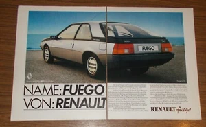 Rara Pubblicità RENAULT FUEGO GTX - Pietra miliare della tecnologia automobilistica 1981 - Foto 1 di 1