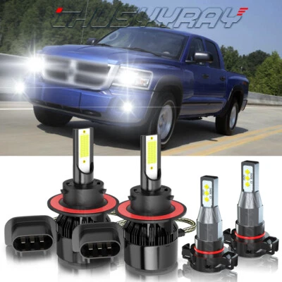 Para For Ram Dakota 2011 4X LED Faros Altos/Bajos + Bombillas antiniebla Foto 1 de 4
