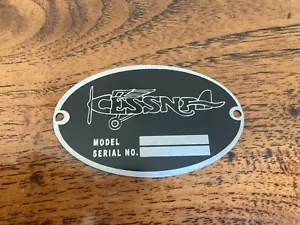 Cessna 50 172 180 182 185 Aircraft DEA Req'd Aircraft Identification Data Plate - Picture 1 of 1