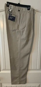 Nautica Men's Khaki Classic Fit Double Pleat Clipper Pants Size 33x32 - Picture 1 of 4
