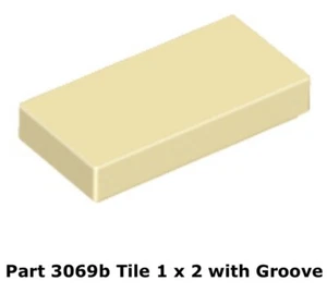 Lego 2x 3069b Tan Tile 1 x 2 with Groove 75290 - Picture 1 of 1