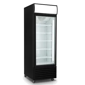 LCE 540L Black Single Glass Door Colourbond Upright Drink Fridge LC540B - Picture 1 of 1