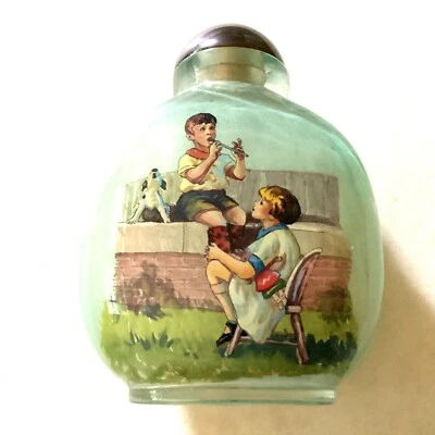 ~Inside Reverse Painted Chinese Export Snuff Bottle - Artist Signed - - Image 1 of 4