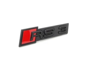Original Audi RS3 Schriftzug Emblem Logo für Kühlergrill schwarz 8V5853736B T94 - Afbeelding 1 van 3