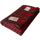 Harris Tweed Royal Stewart Tartan Pure Wool Large Throw Blanket 150x200cm