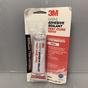 3M Marine Adhesive Sealant 5200 Fast Cure White, 05220 (3 oz tube), Watertight - Picture 1 of 9