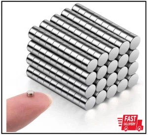 200Pcs Small Magnets, 3x2 mm Mini Tiny Round Magnets, Micro Magnets for Crafts, - Picture 1 of 2