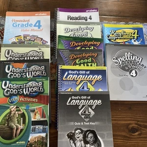 ABEKA Fourth 4th Grade Lot Parent Teacher Keys Lot Of 12 Homeschool Books - Imagen 1 de 7