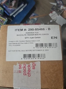 Pokemon 151 Elite Trainer Box Pokemon Center Exclusive Sealed Case (4 ETB) SV3.5 - Picture 1 of 2