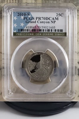 2010-S Quarter - Grand Canyon NP - PCGS PR70DCAM - Top Grade! 1605 - Image 1 of 4