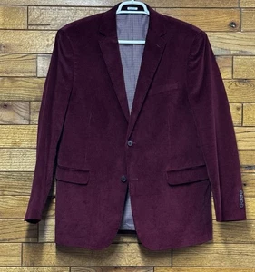 Saddlebred Men's Burgundy Red Heritage Cotton Corduroy Blazer Size 44L Jacket - Picture 1 of 6