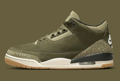 Nike Air Jordan 3 Retro Family Affair Zapatos Verde Oliva DN3707-202 Hombres Talla 10.5 Foto 1 de 4