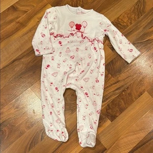 Mayoral infant one piece, valentine print 12 months, valentines, heart, red - Picture 1 of 5