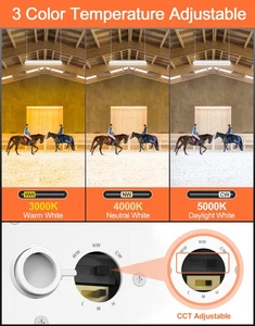 300W LED Linear High Bay Light Commercial Warehouse Ceiling Fixture 3000K-5000K - Picture 1 of 13